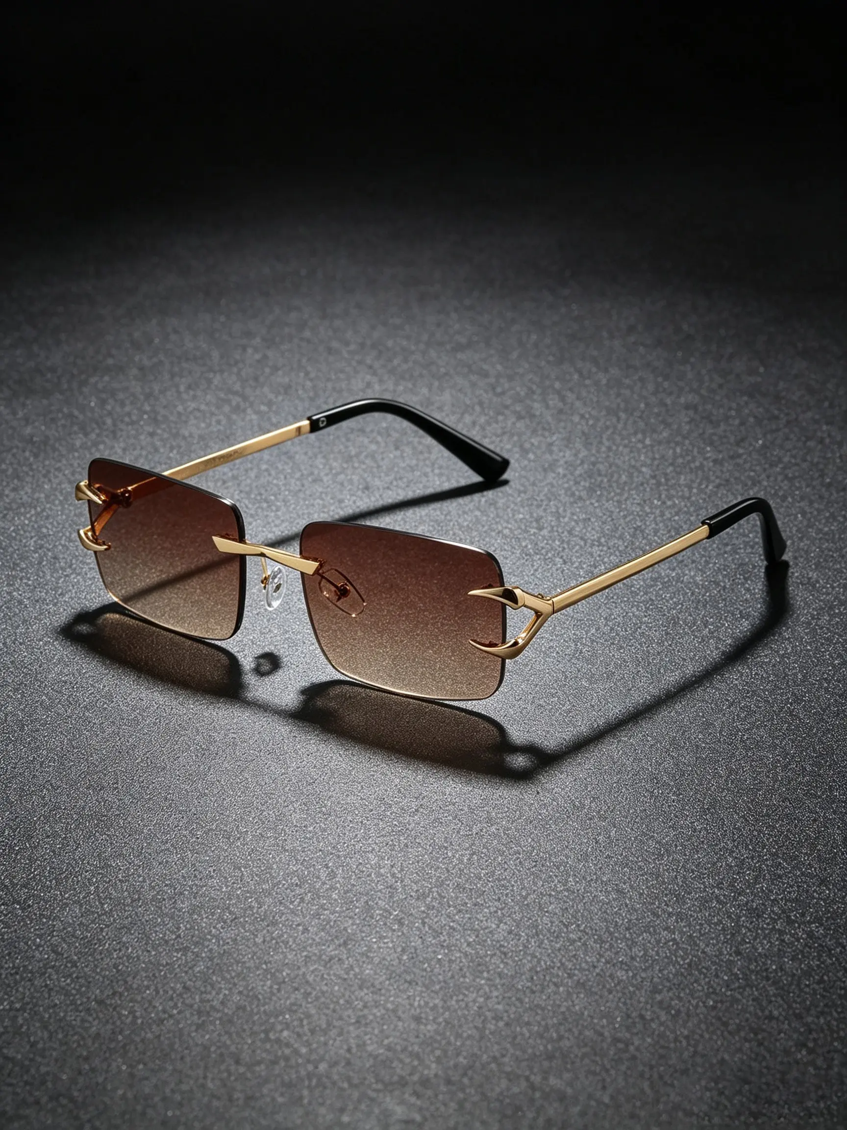 Unisex Y2K Retro Frameless Glasses, Dragon Claw Design, Durable Streetwear Accessory, Perfect for Parties & Daily Wear