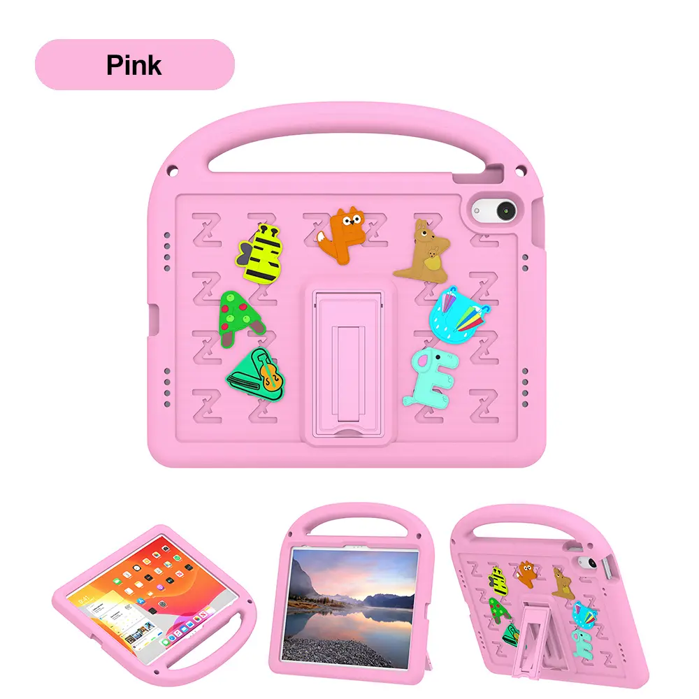 A child-friendly protective case for Redmi Pad Pro 12.1/xiaomi poco Pad 12.1 12.1 inch, with anti-slip handles, foldable stand, and shoulder strap, shockproof protective case