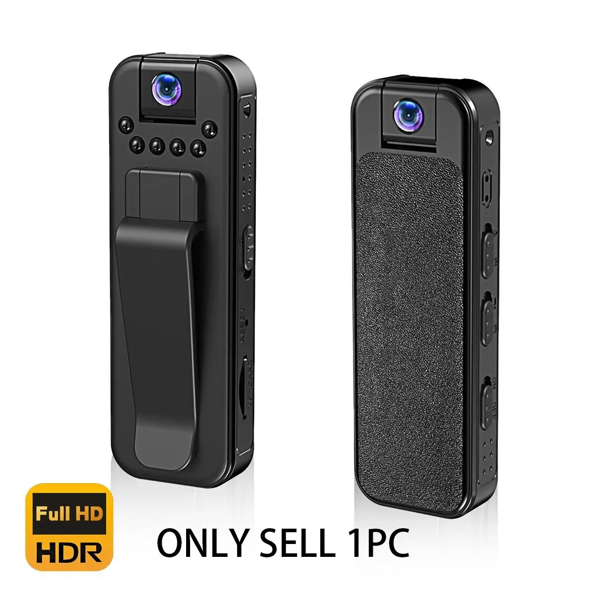 Mini Body Camera with Audio & Video Recording - Small POV Cam- Wearable Personal Portable Cameras Recorder DV - Night Version Camcorder for Security Work Records Guard Traveling