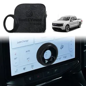 Interior Volume Control Knob Metal Cover Accessories Zinc Alloy SNAP in Design Compatible with Ford F150 F-150 Lightning 2022-2026 Black