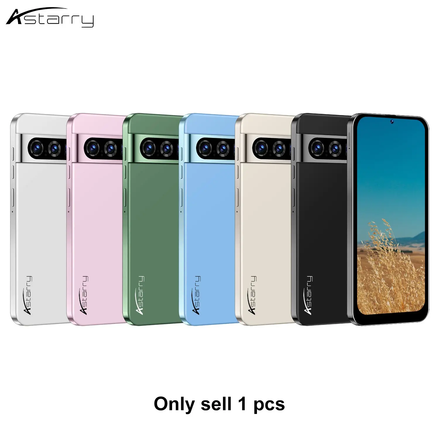 Astarry Pixel 9 Pro Xl Smartphone, 6.8-Inch Display, 4GB+64GB Storage, Android 12.0, Dual Sim, Octa-Core Processor, 8+13mp Camera, Face Unlock, 4g Network