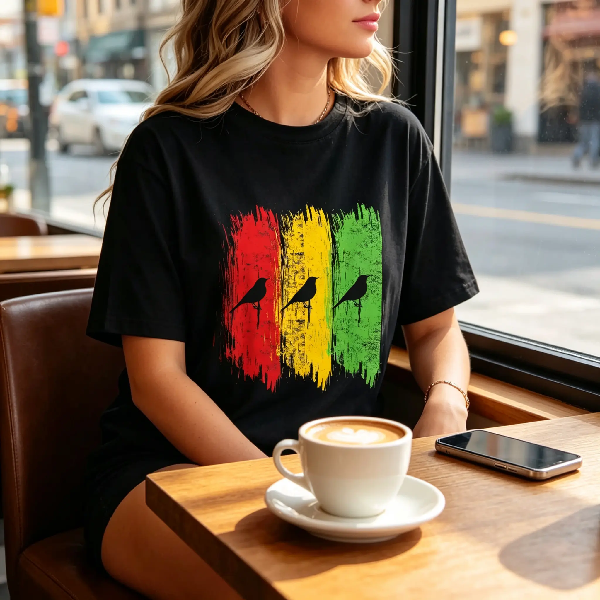 Unisex Good Rastafari Music Vibes Only Rasta Jamaika Reggae Round Neck Short Sleeve T-Shirt Women's Men Graphic Tee