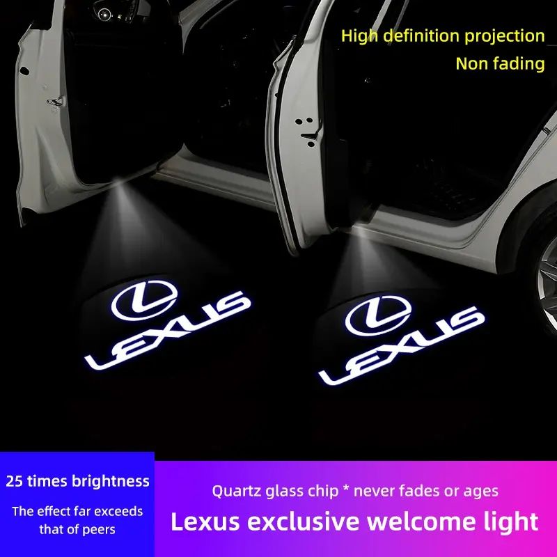 HD Car Door Welcome Light Led Projector Lamp Car Door Lights Car Decorative Light Auto Decorative Light For Lexus ES RX NX LS UX LM LX GX LC RZ IS CT GS RC HS SC TX LBX IS300 RX350 LS500 LX600 NX260 CT200 F SPORT