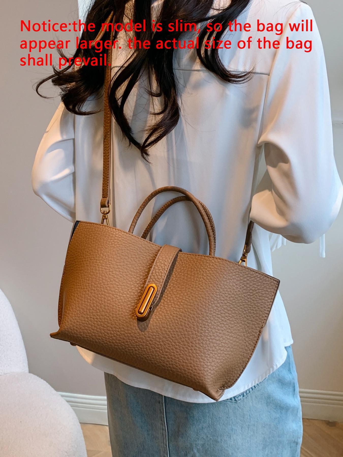 2025 Fall & Winter Women's Elegant Solid-Color Versatile Handbag, Fashionable Crossbody Bag for Daily Use, Casual Trendy High-Quality Daily Commuting Bag, Handbag Shoulder Bag