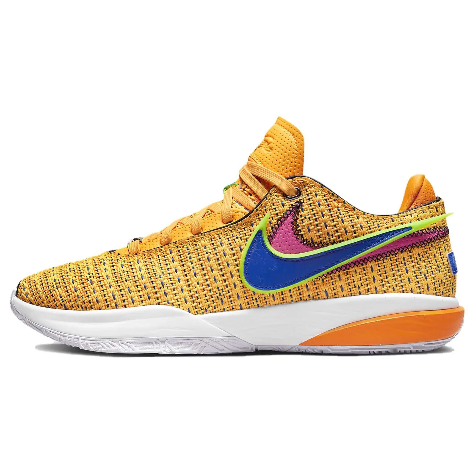 Nike LeBron 20 Laser Orange Low-Top Basketball Shoes for Men and Women – Cushioned, Non-Slip, Durable Verifiable, with credentials and supporting global authentication