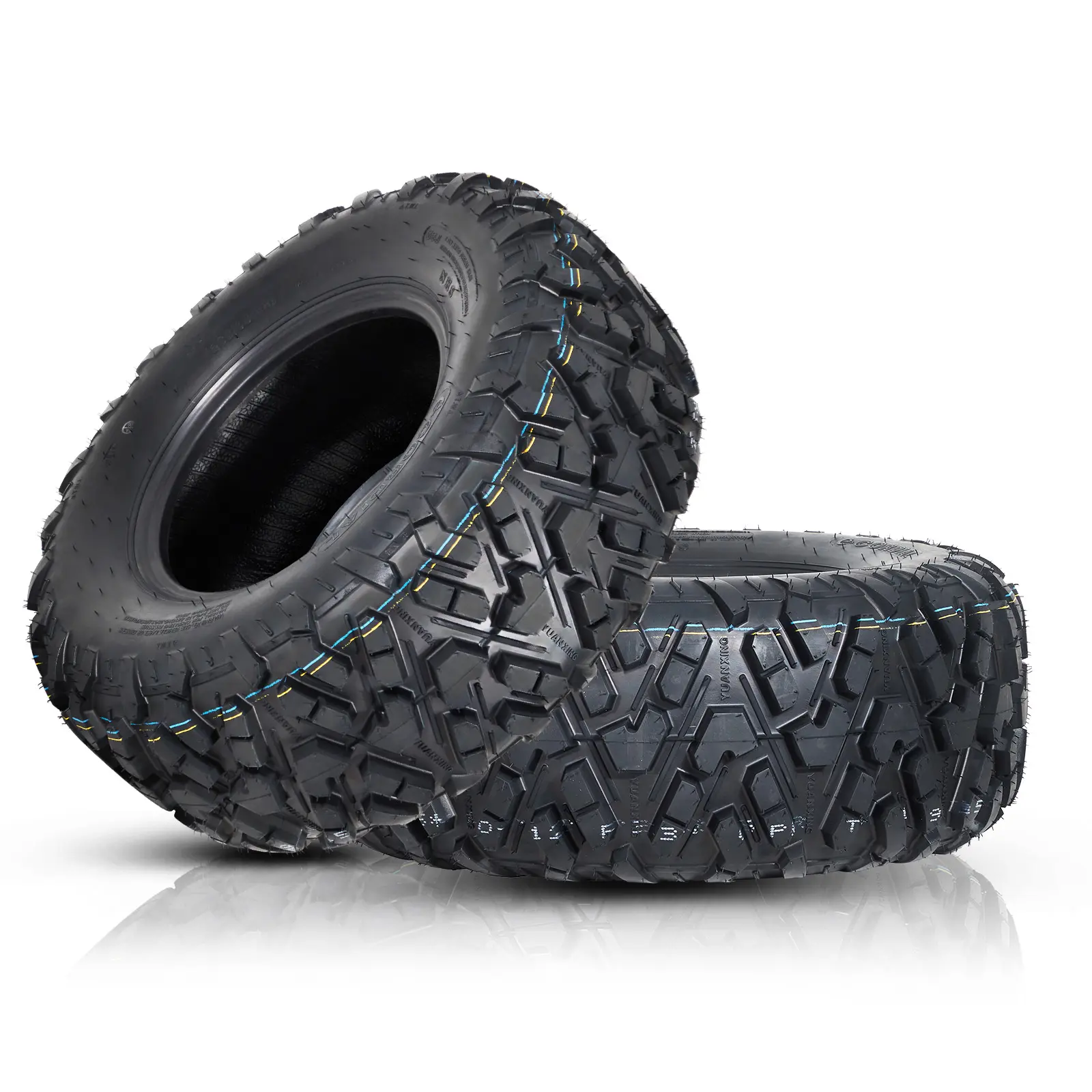 All-Terrain 6PR Tubeless ATV/UTV Tire Set of 2, Heavy Duty Off-Road, Mud, Dirt, Sand, Trail Performance – Model A102