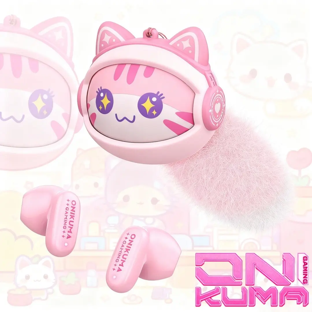 Onikuma Wireless TWS Earbuds, Fashionable Design, Gaming Mode, Low Latency, Active Noise Cancellation, Touch Control, Compatible with Devices, True Wireless Earphones