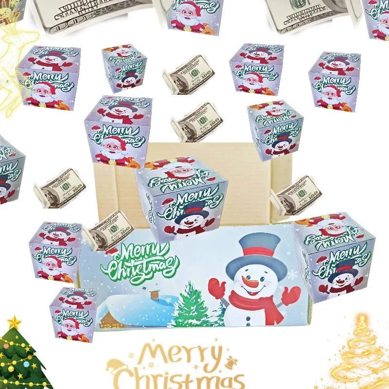 Surprise Cash Gift Box, DIY Unique Folding Jumping Box, Christmas Happy Surprise Box, Reusable Cartoon Pattern Gift Set
