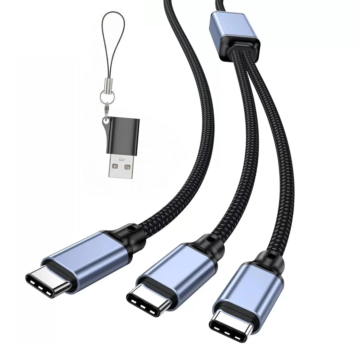 USB C   140W, 2 in 1 USB C Splitter  with USB-A Adapter, 6FT   PD Cord for MacBook Pro,  17/16, iPad Pro, Galaxy S25, Steam Deck