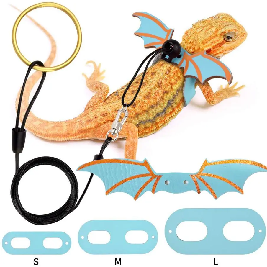 Adjustable-Fit Reptile Leash, Pet Small Animal Outdoor Walking & Carrying Harness Lead, Pet Supplies