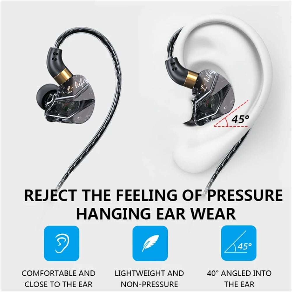 In-Ear Headphones with Volume Control, HiFi Sound Quality Sports Earbuds, Closed-Back Headphones with Condenser Microphone, 3.5mm Cable, Non-Rechargeable, Suitable for Running, Compatible with Mobile Phones.