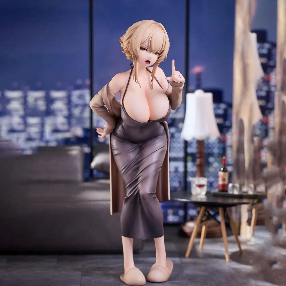 Standing Anime Girl Figurine, Erin Handmade Sensual Dress Doll, Desktop PC Case Car Ornament, Gift Collection, No Precious Metal Plating