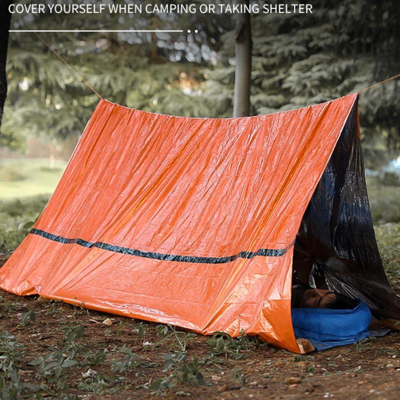 Portable Tent, Waterproof Rainproof Folding Tent with Whistle & Paracord for Outdoor Camping Hiking, Valentine's Day Gift