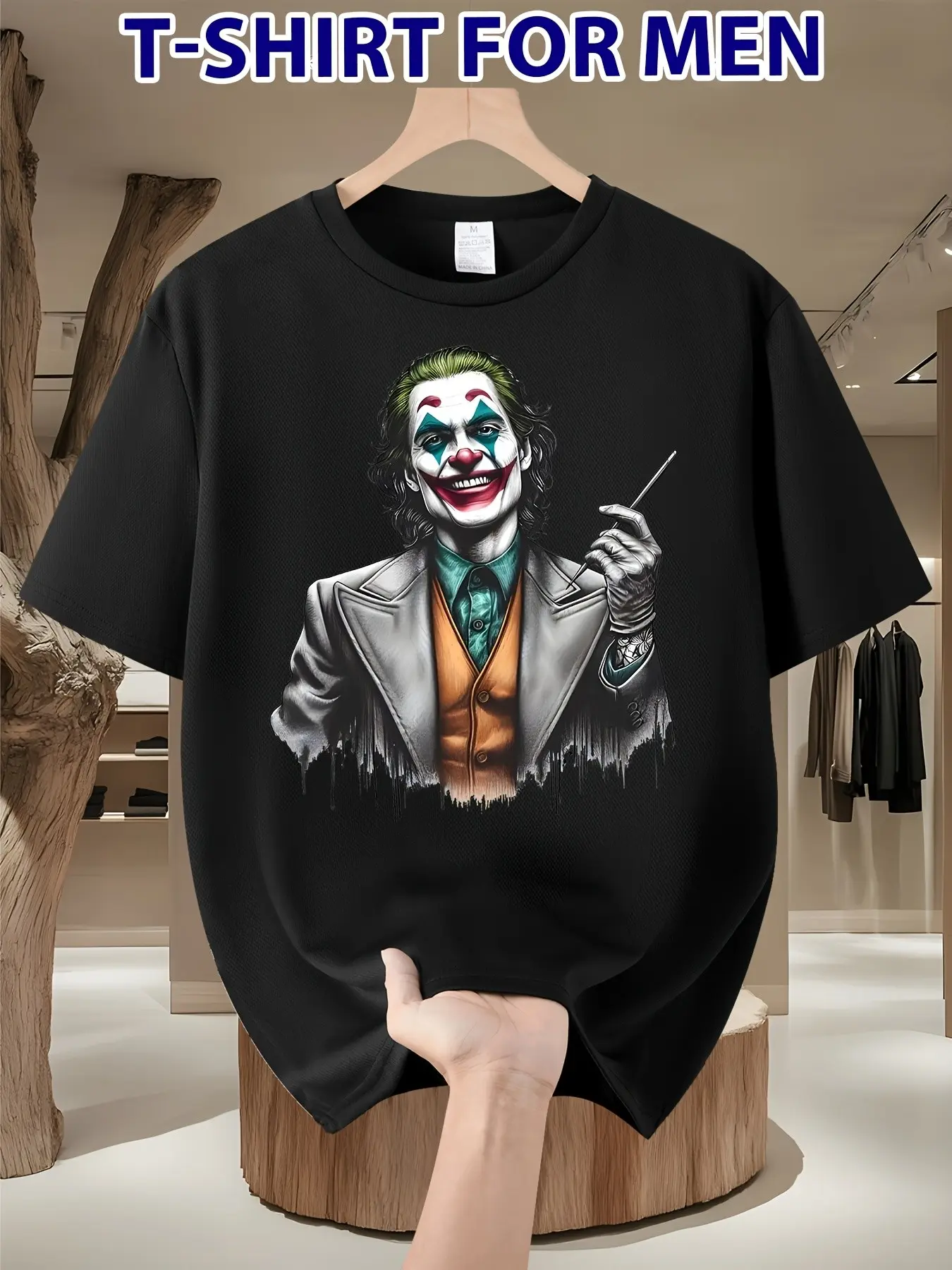 Warner Bros. Authorized Wb the Joker Men's Short Sleeve T-Shirt, Outdoor Wear, Fashion Design, Birthday Gift, All-Seasons, Easter Gift