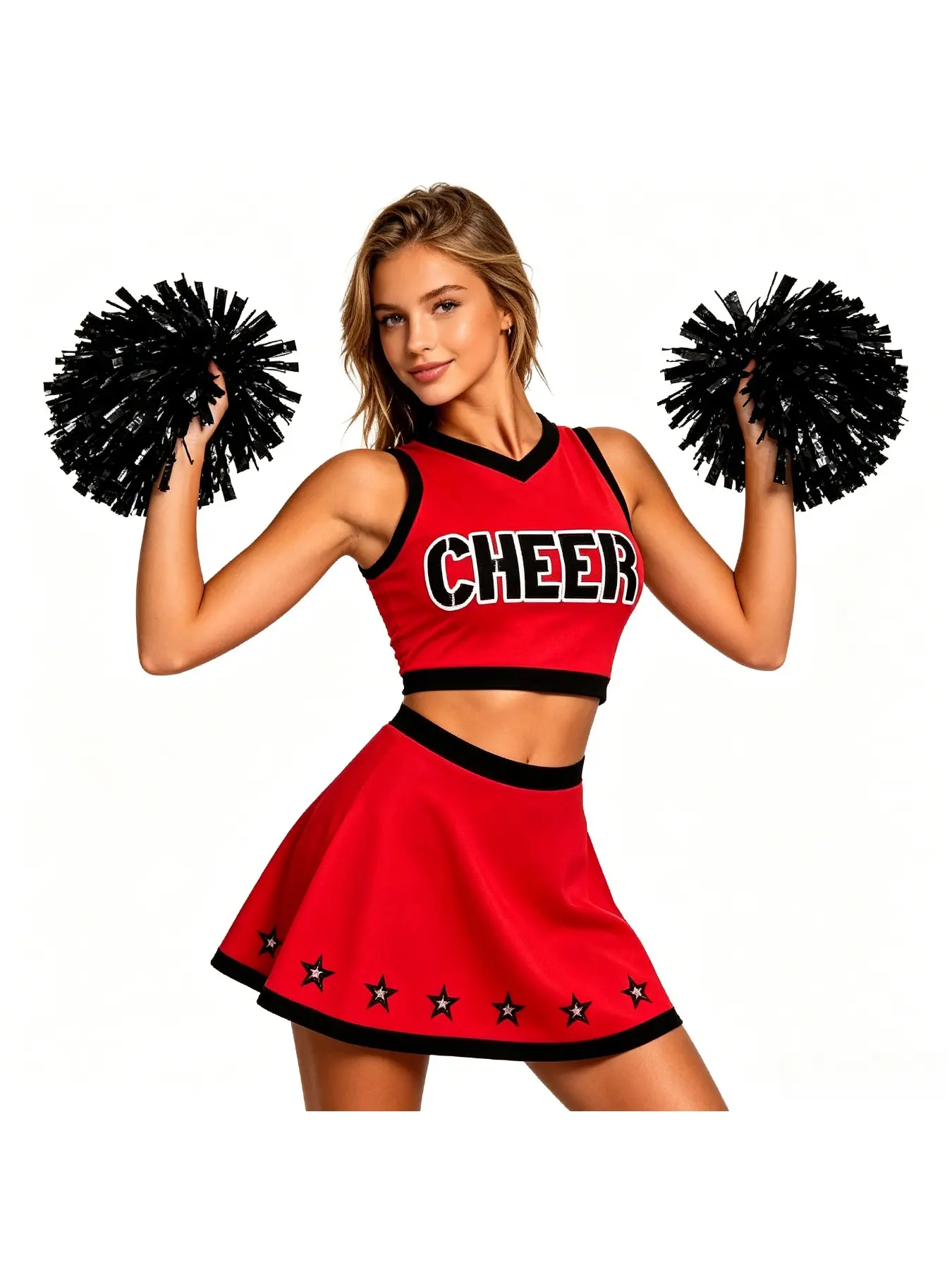 Cheerleading Team Performance Outfit Adult Cheerleader Cos Apparel Clothes Costumes Football Theme Role Play Uniform Set