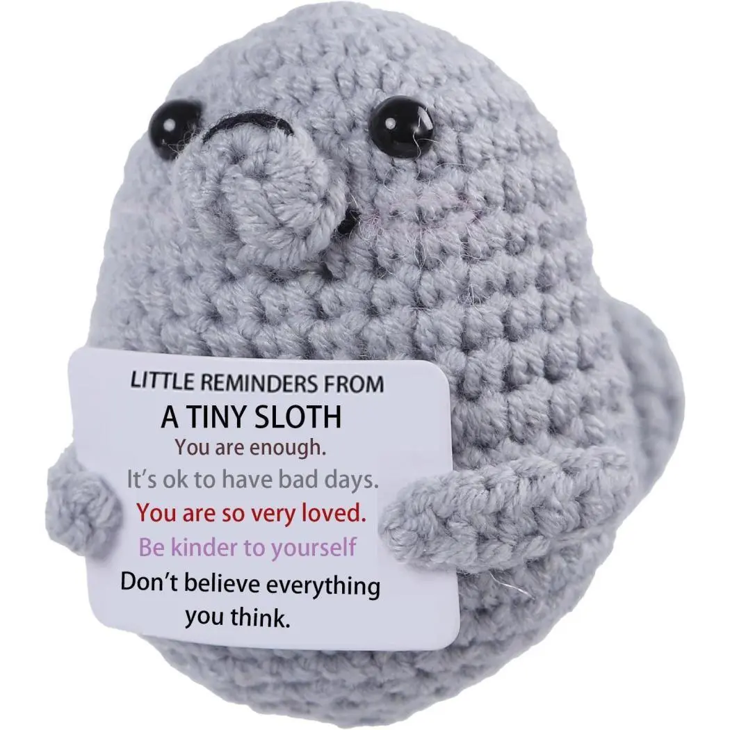 Cute Mini Handmade Knit Dolphin Plush, Soft Kawaii Stress Relief Fidget Toy, Versatile Bag Charm, Keychain & Backpack Decor, Lovely Desk & Car Ornament, Unique Handcrafted Collectible, Perfect Birthday Christmas Valentine's Day Gift