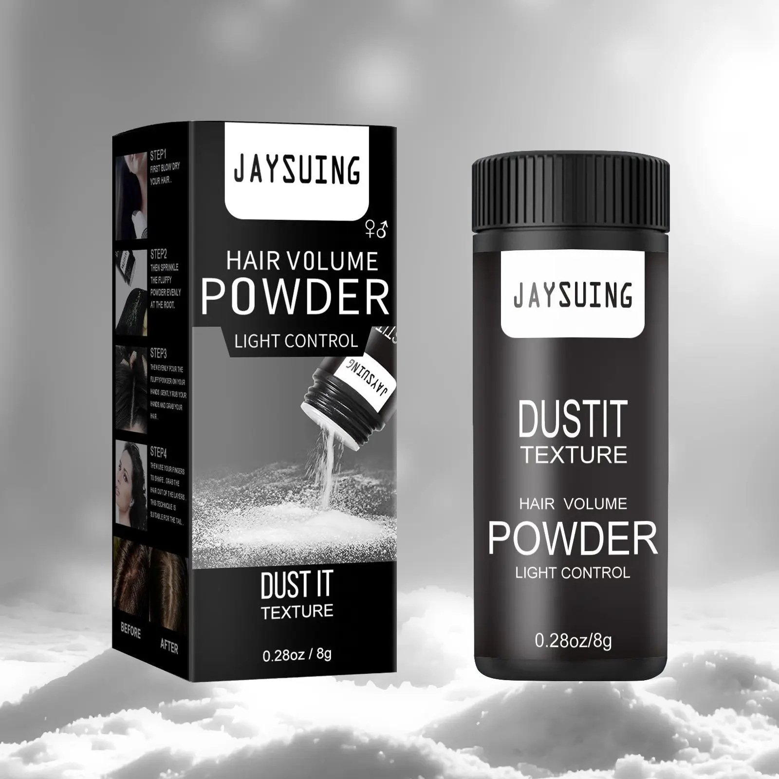 Hair volumizing Styling Powder, Volumizing Texturizing Powder, Hair Thickening Powder, No Wash Volume Refreshing Gentle Powder, Suitable for Men & Women, Texturizing Volumizing Product, Hairstyling Texturizing Powder, 8g (0.28oz / 1 Pack)