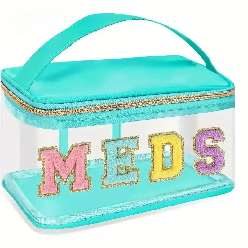 Medical Kits Organizer for Adults, Transparent Waterproof Travel-Friendly Bag with Handle for Home and Emergency First Aid Supplies, 1 Count, Travel Friendly Kit, Portable, Emergency Bag, Pouch, Medical Kit Organizer