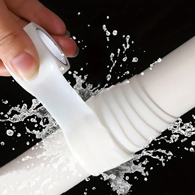 1 Roll of Extra-Strength, Strong Adhesive, Self-Fusing Silicone Gel Tape - Waterproof, Highly Elastic, Self-Adhesive Pipe Leak Repair Solution for Piping - White, Easy to Use, Durable, and Long-Lasting