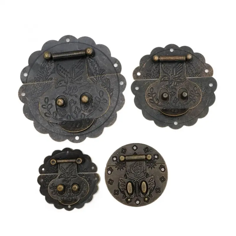Jewelry box latch, floral and bird box clasp, hardware zinc alloy wooden box latch, accessories for wooden boxes, wine box clasp, snap lock