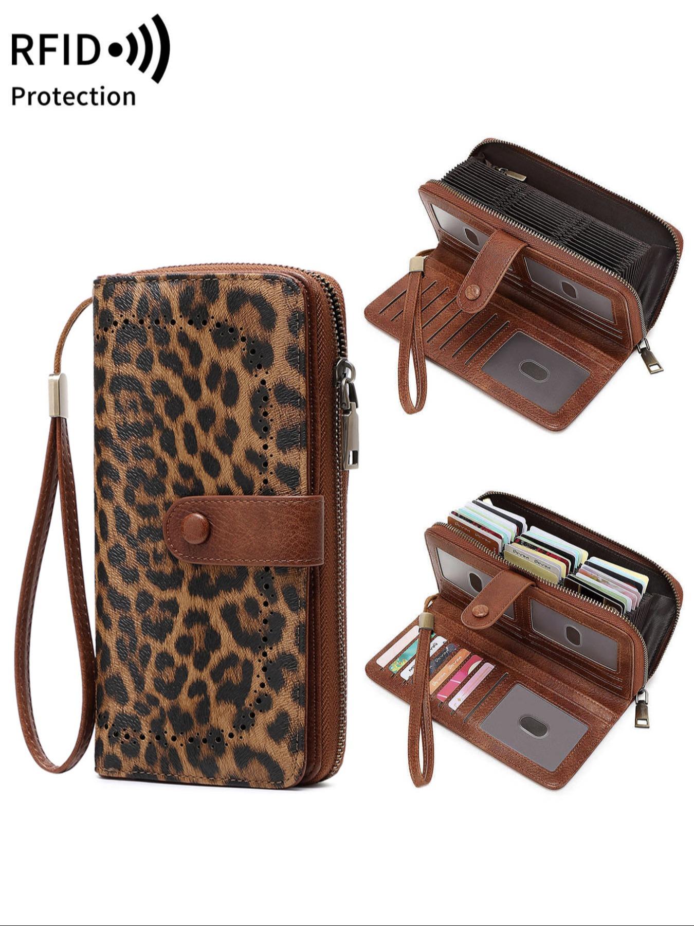 Women's Fashionable Geometric Pattern Long Wallet, Stylish Wallet, Casual PU Leather Zipper Card Holder, Multi-functional Wallet for Daily Use