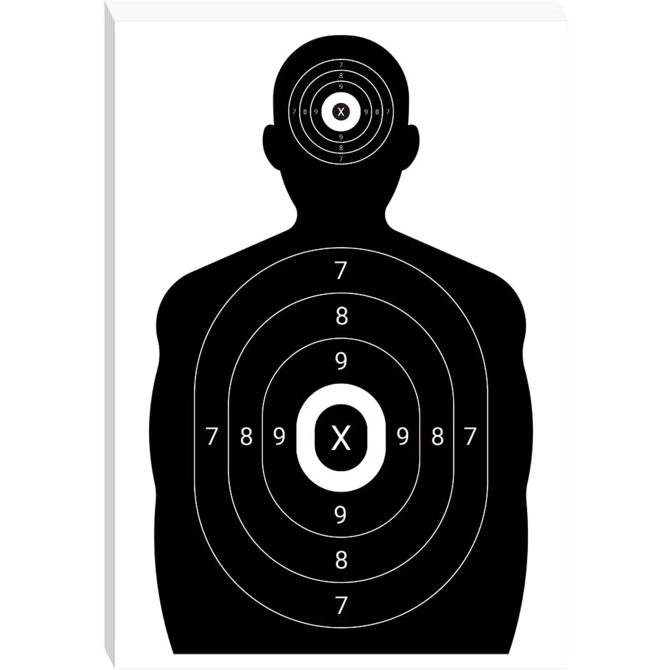 100 Pcs Silhouette Paper Shooting Targets for Range, 17x24.3 in | Gun Range Targets For Rifles, Airguns, Target Practice Paper for Indoor and Outdoor