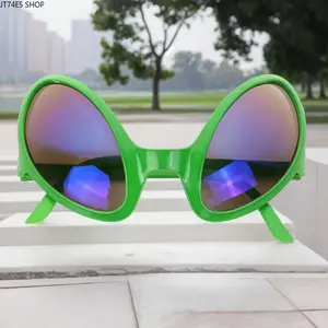 Unisex Funny Mars Alien Novelty Sunglasses for Adults, European & American Sand Sculpture Style UV Protection Shades for Party & Dance Events