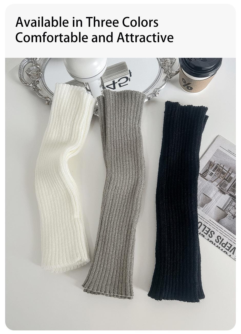 2 Pairs of Women's Four-season Autumn and Winter Solid Color Harajuku Fashion Wear Trendy Simple JK College Style Pile Socks