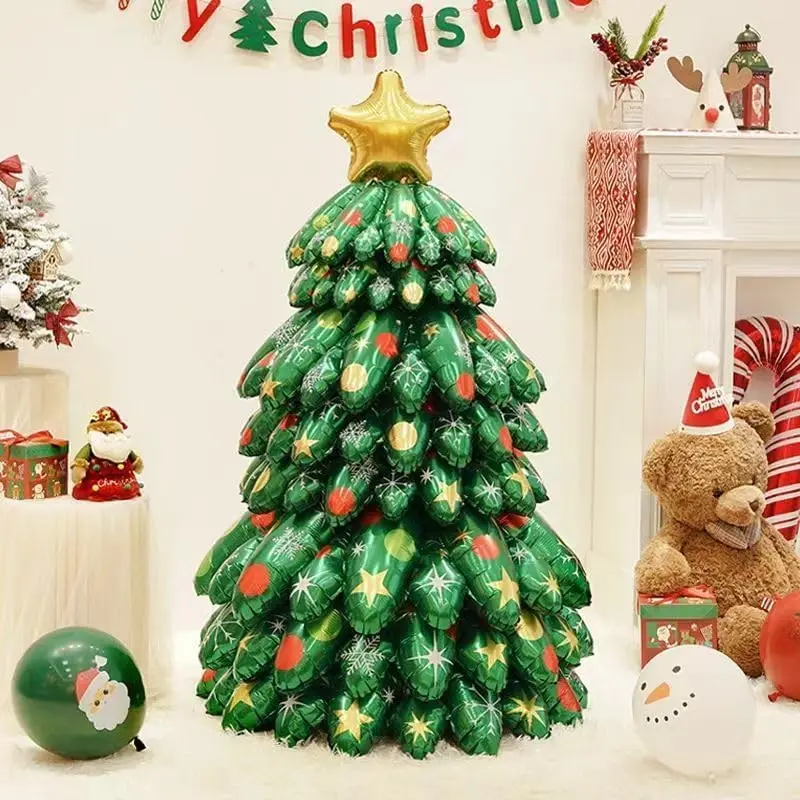 Indoor/outdoor Christmas Tree Balloons, Extra Large Independent Party Decor, Holiday Decoration, Seasonal Celebration Activities