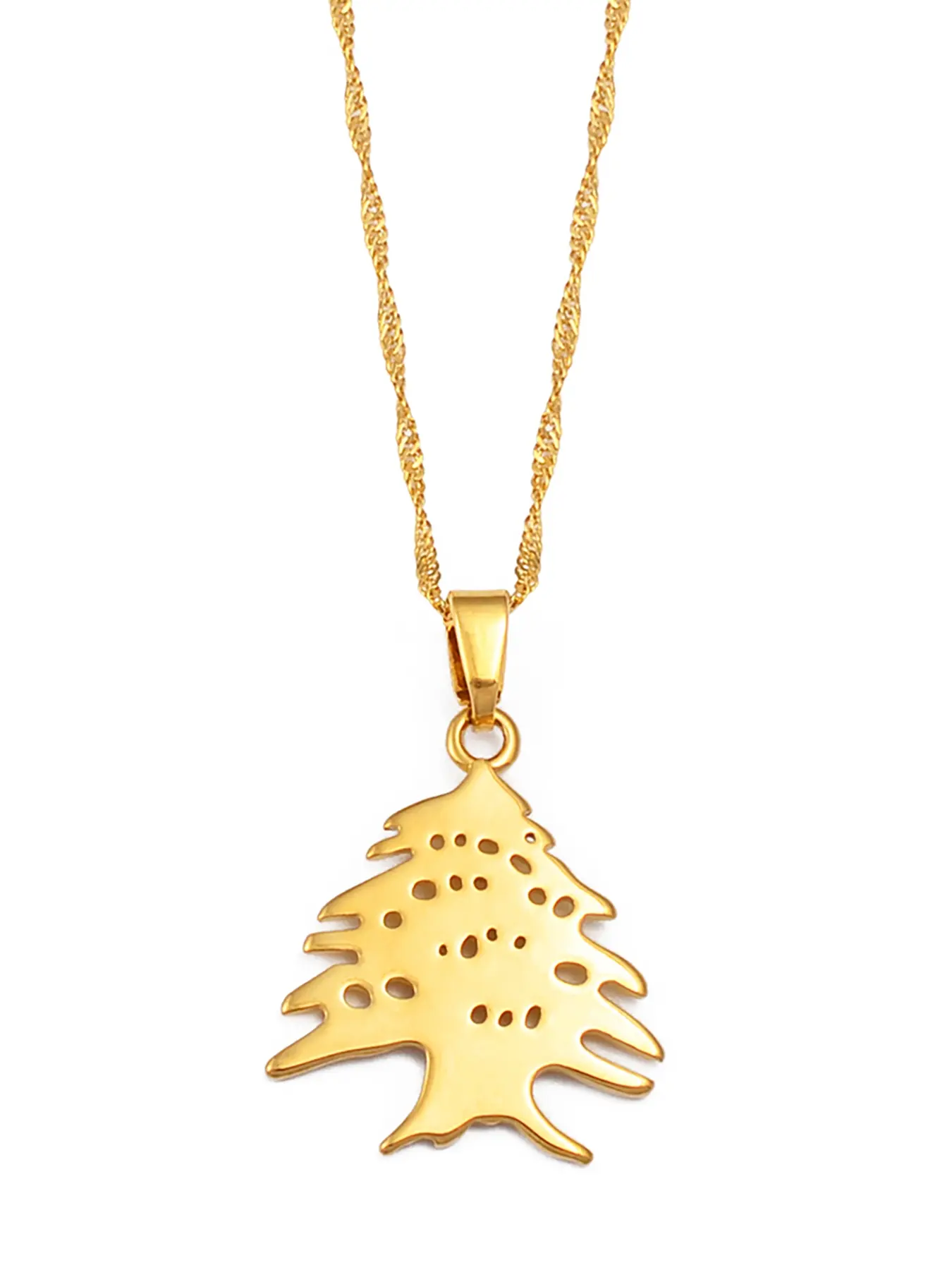 1pc Liban Pendants Necklaces Lebanese Cedar Jewelry Lebanon Map Eastern Rite Church Maronite Cross Allah Symbol Necklace Gift Stainless Steel Jewelry