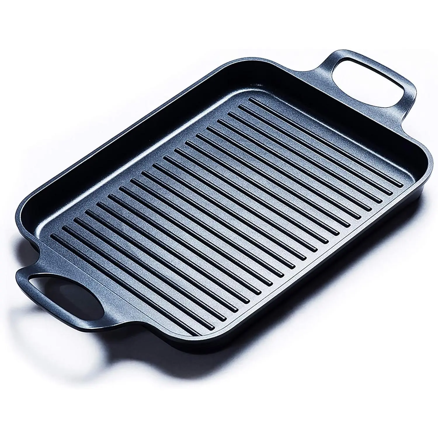 Nonstick Grill Pan, Induction Stove Top Grill Plate, Glass Grilling Pan for Indoor, Gas Range Grill Panel/Skillet