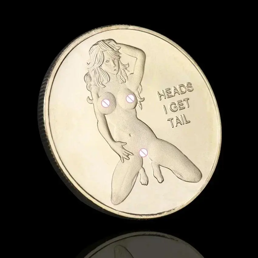 REPLICA 1PC Sexy Woman Coin Get Commemorative Coin New Adult Challenge Plated Art Lucky Girl Tourism Travel Gift coleccionables