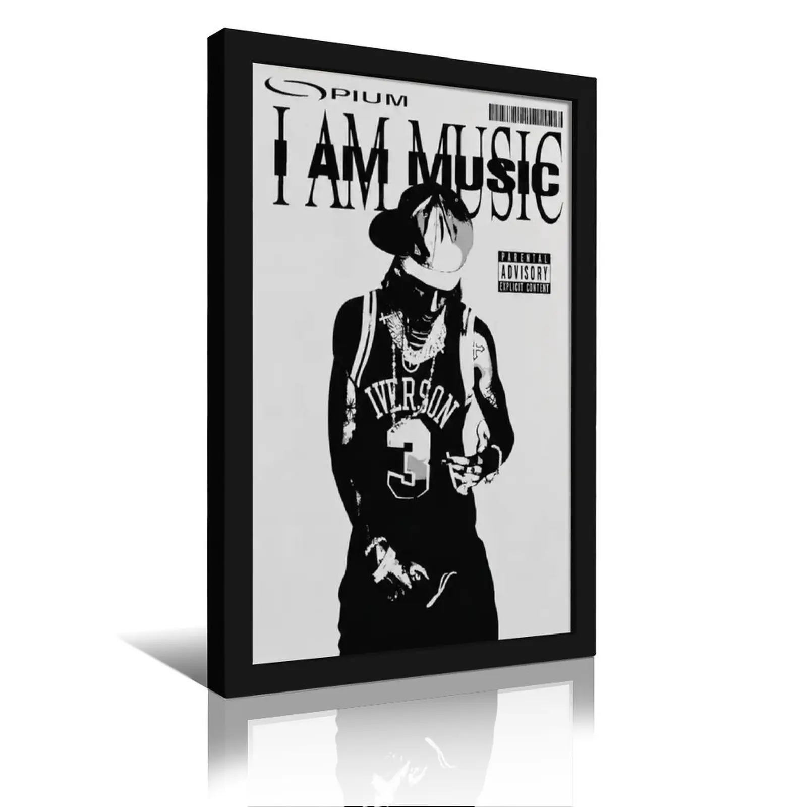 I Am Music Album Cover Art Print - Lightweight, Artistic Street Aesthetic Canvas Artwork, Hip-Hop Fan Gift, Bedroom Home Decor, Decoration