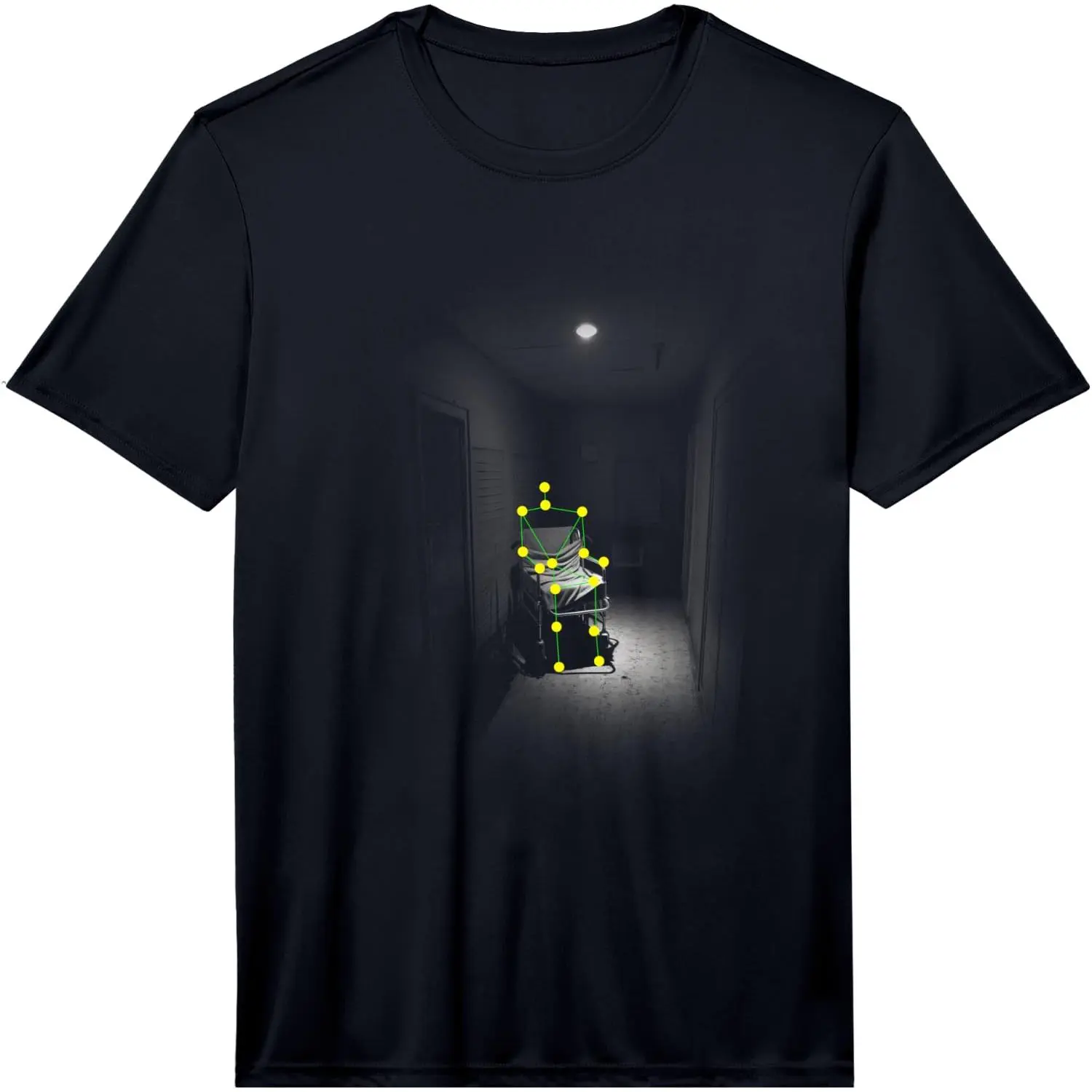 Paranormal SLS Investigation Graphic T-Shirt, Ghost Hunting Hospital Evidence Print Short Sleeve Cotton Tee, Haunted Research Team Casual Shirt
