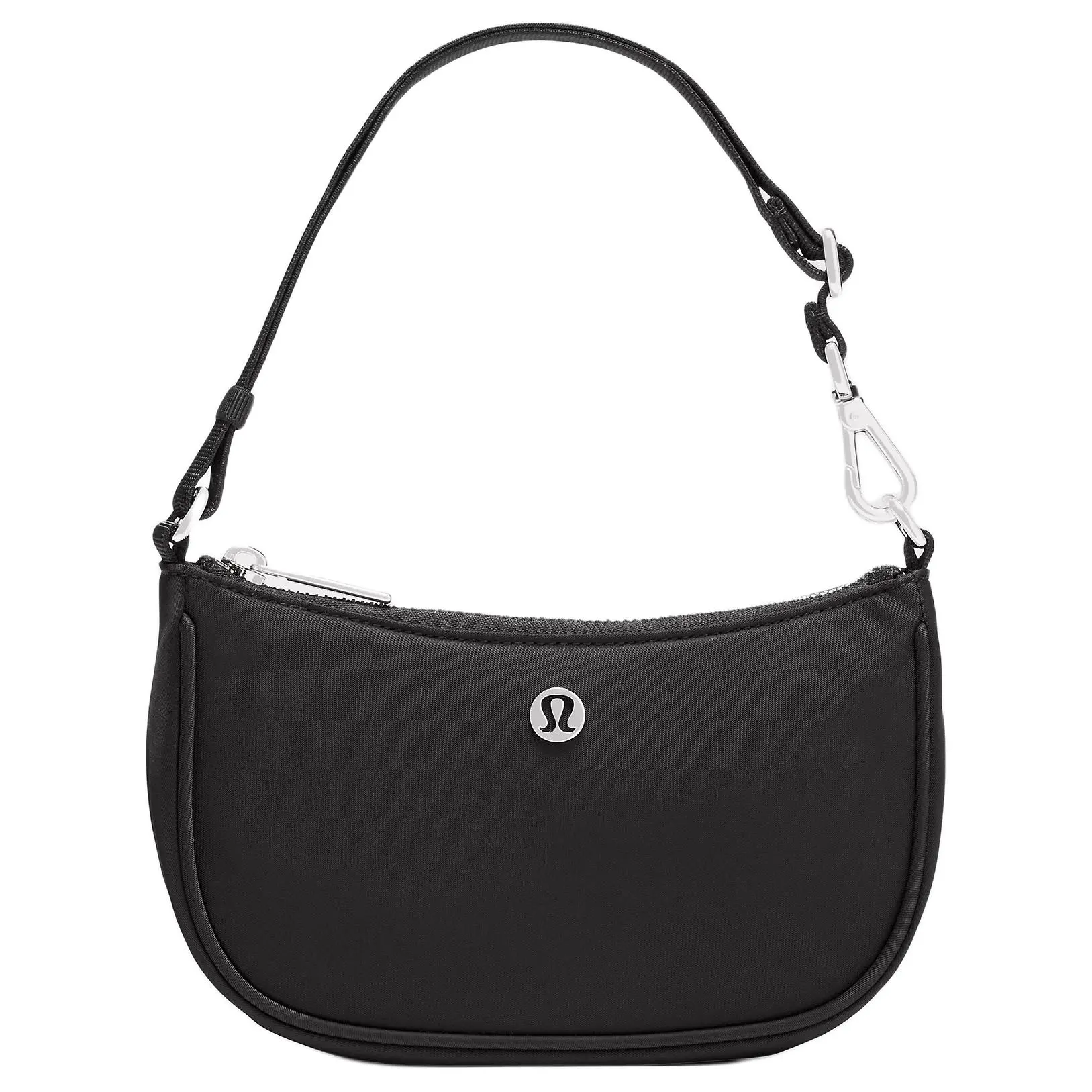 Women's Lululemon City Essentials 1L Adjustable Nylon Tote Bag - Mini, Black, Adjustable Strap, Casual, Lightweight, Magnetic Closure, Minimalist