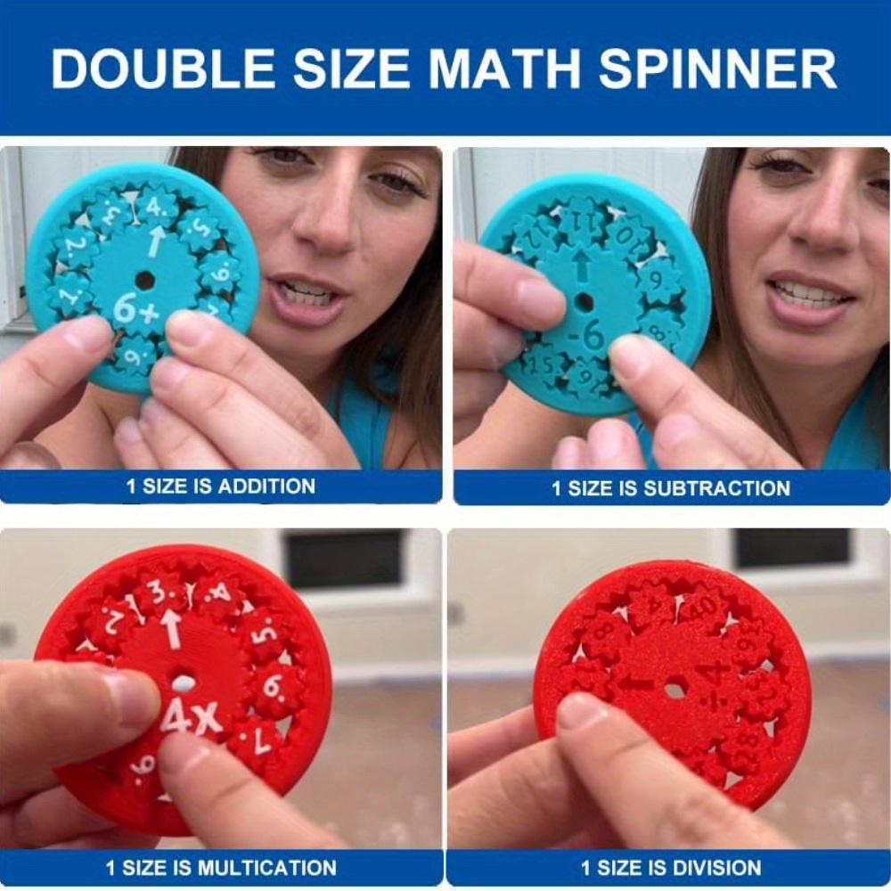 Creative Fingertip Gyroscope Math Fidget Toy, 9 Counts/set Spinner, Addition, Subtraction, Multiplication, and Division Fidget Toy for Kids, Math Learning Tools