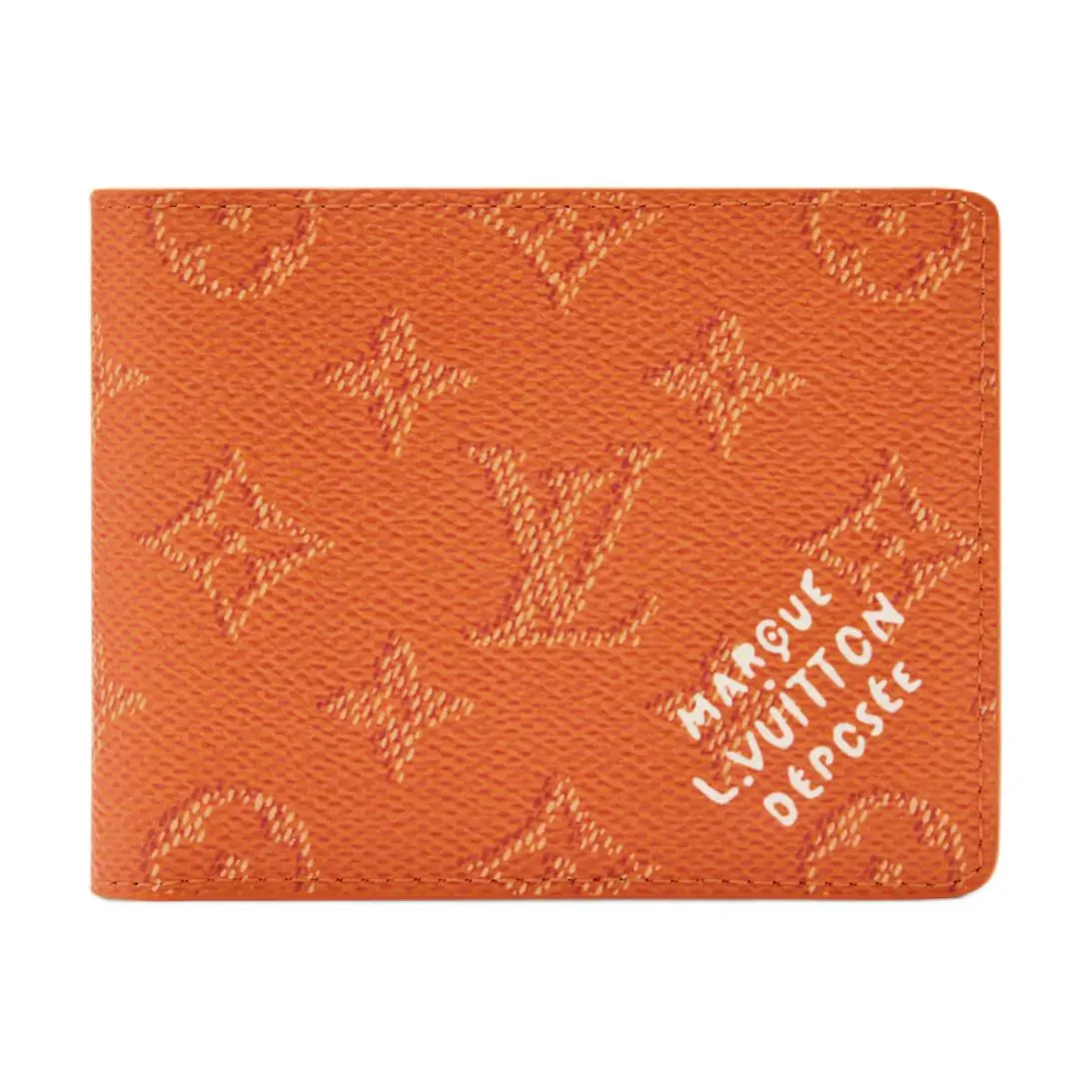 Louis Vuitton Slender Monogram Coated Canvas Super-Thin Multi-Card Polyurethane Light-Colored Men's Wallet, Caramel, Super-Thin Men's Wallets, Multi-Card Men's Wallets