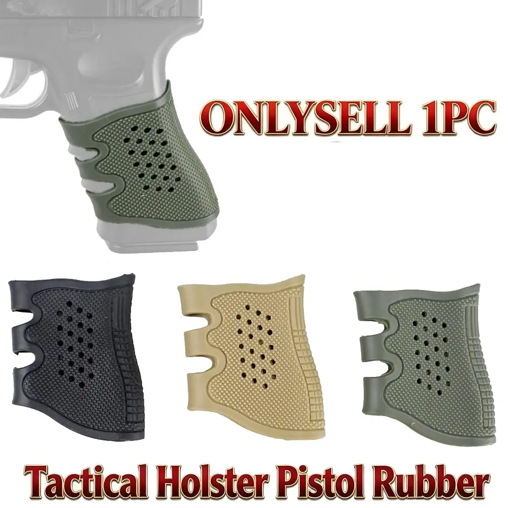 Insertable Breathable Non-Slip Tactical Rubber Grip Glove Sleeve, Compatible with Glock Series Firearms, Nylon Material