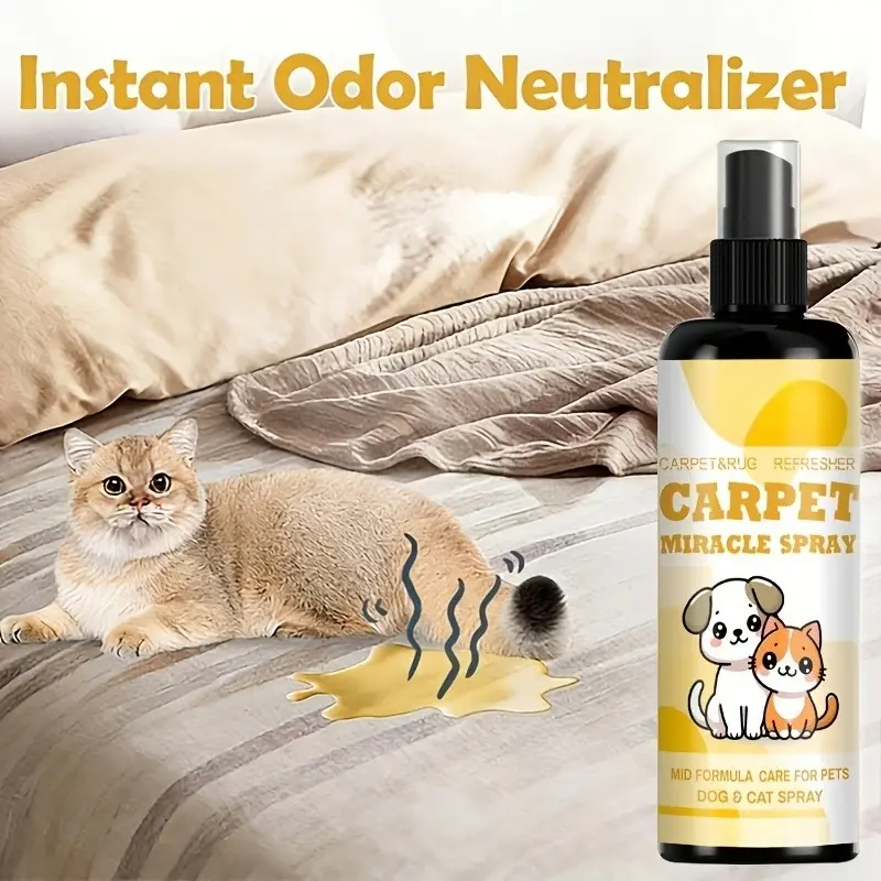 Neutralizing spray of pet urine-quickly eliminating the smell of cat and dog urine, suitable for carpets, sofas, floors and pet beds-quick-drying and fresh formula, very suitable for families with many pets.