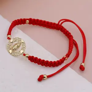 Religious Heart-shaped Rope Bracelet, For Men And Women