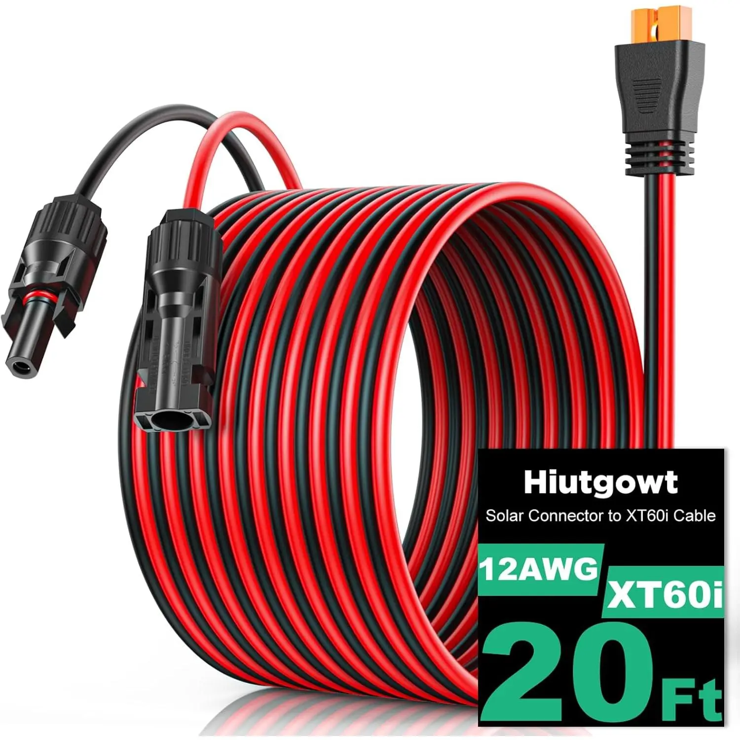12AWG Panel Adapter to XT60i Extension Cable (Multiple Lengths: 3FT,10FT,15FT,20FT,25FT,30FT,40FT,50FT) for XT60i Devices Charging Station