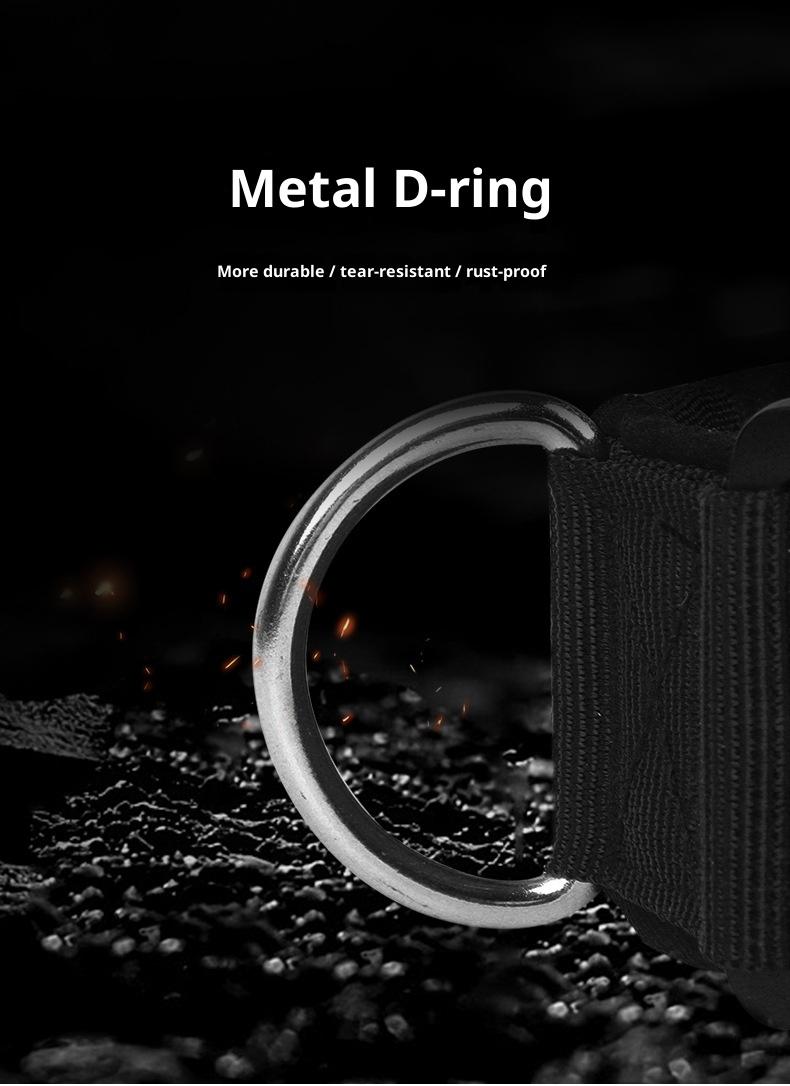 Tactical Dog Collar Heavy Duty K9 Training Collar with Control Handle and Metal Buckle for Medium Large Dogs