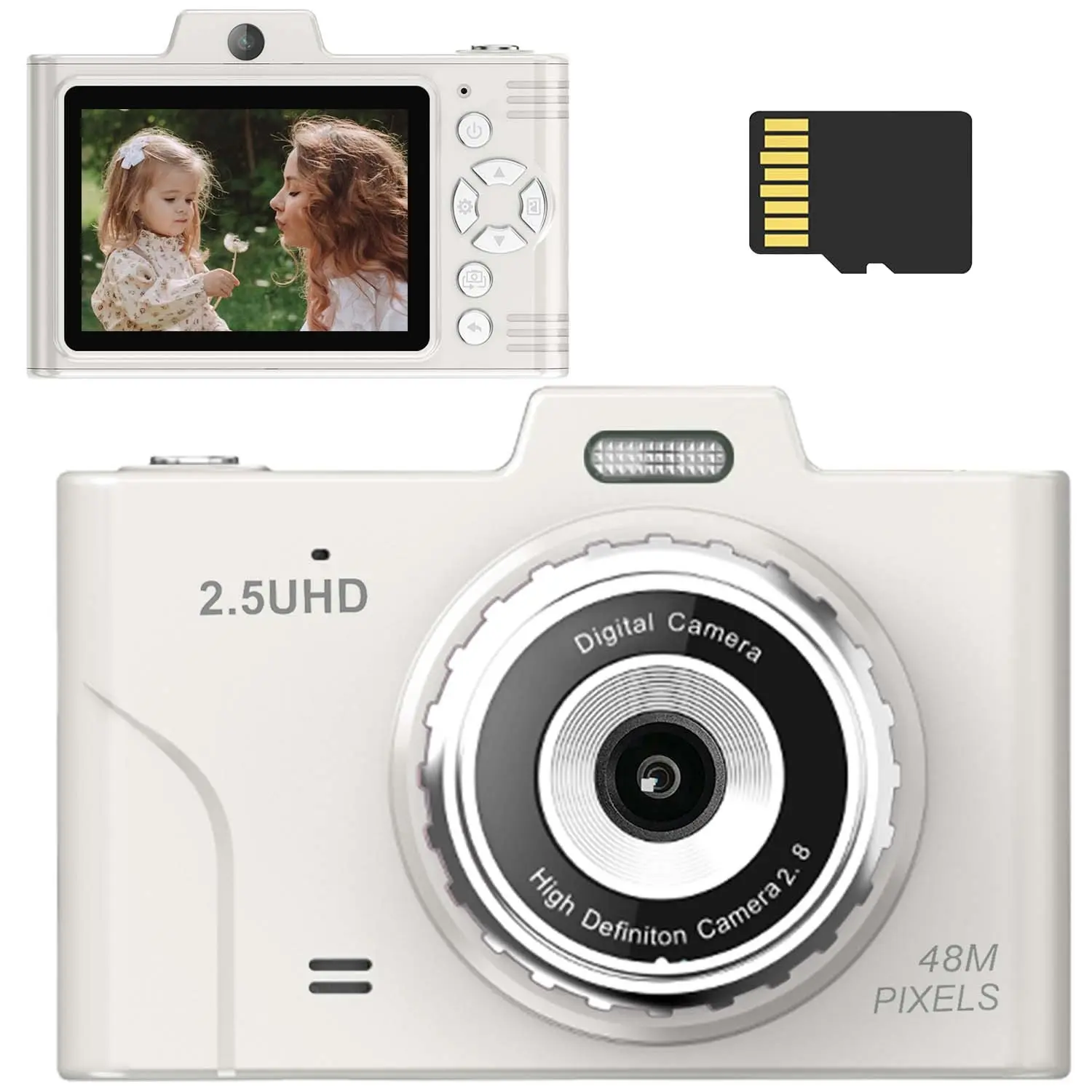 Digital camera high-definition camera 8x digital zoom and shooting digital cameras suitable for adult beginners Essential for returning to school Christmas Thanksgiving Day Birthday gift