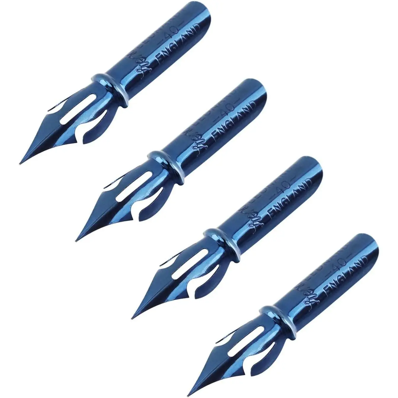 4 Pcs Dip Pen Replacements Steel Fountain Calligraphy Nibs for Writing Painting