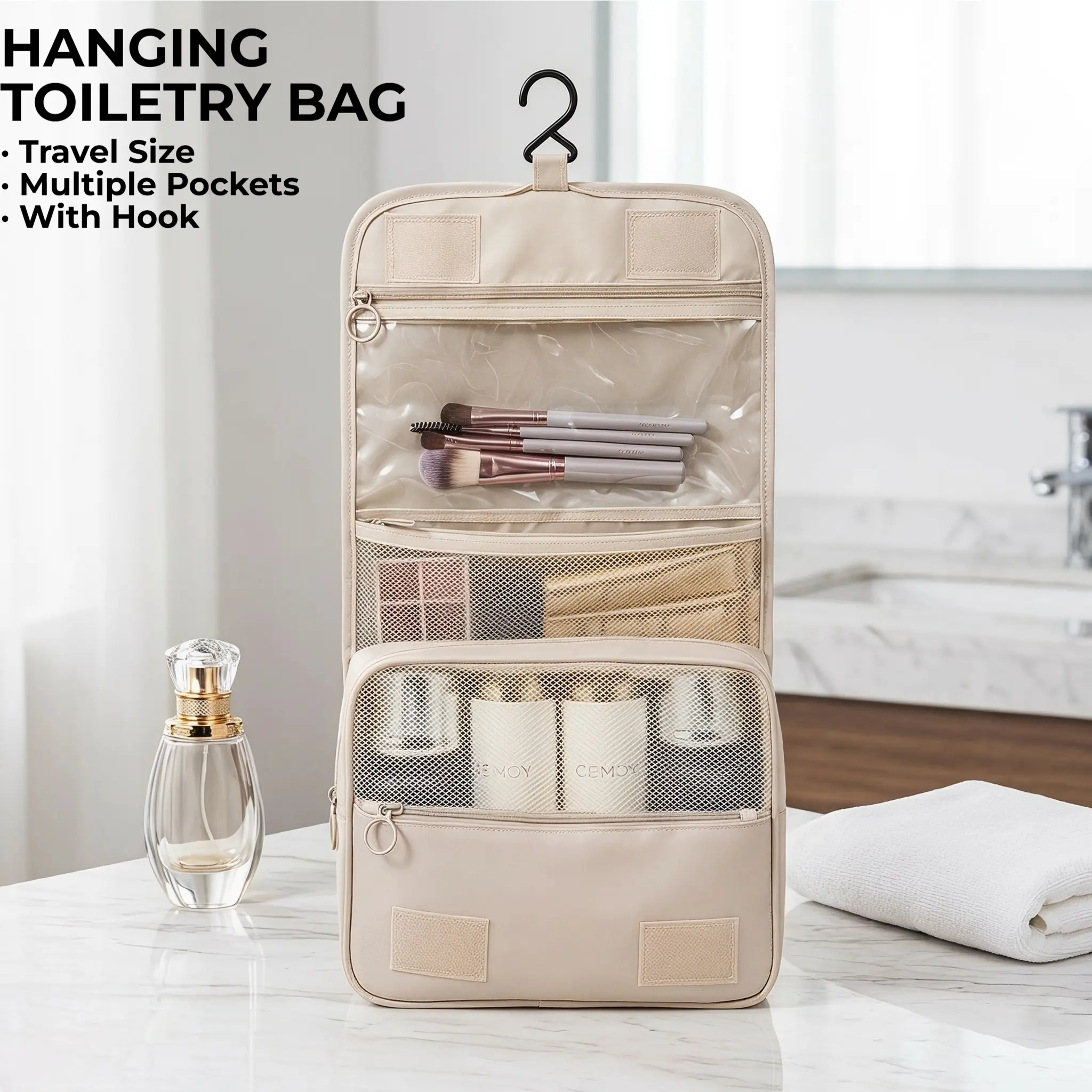 Large Capacity Travel Toiletry Bag, Hanging Toiletry Bag, Multifunctional Cosmetic Storage Bag, Makeup Storage Bag, Cosmetic Travel Bags-YY0