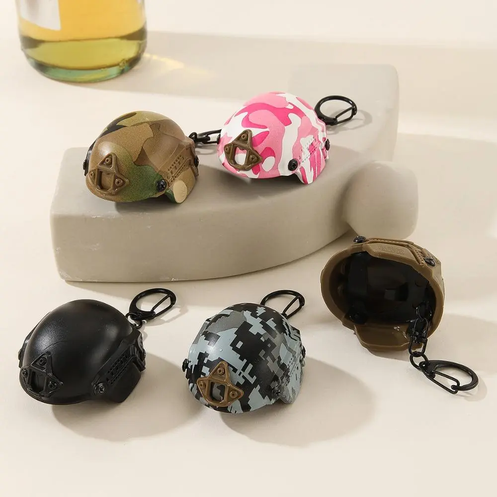 Multi-Function Mini Helmet Keychain - Lightweight Multi Purpose Keychain Accessories, Beer Opener, Car Decoration, Durable Men's Sports & Outdoor Protective Gear, Car Key Chains, Keyrings For Keys