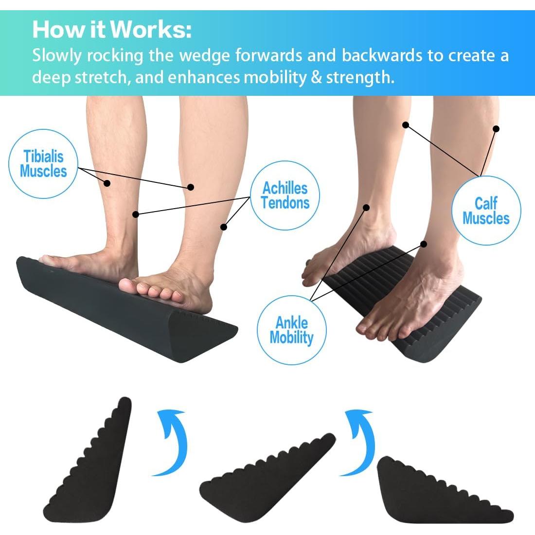 Squat Wedge and Slant Board for  Stretching, Foot Stretcher for Physical ,  Stretcher for Improving Mobility  and Strength Performance