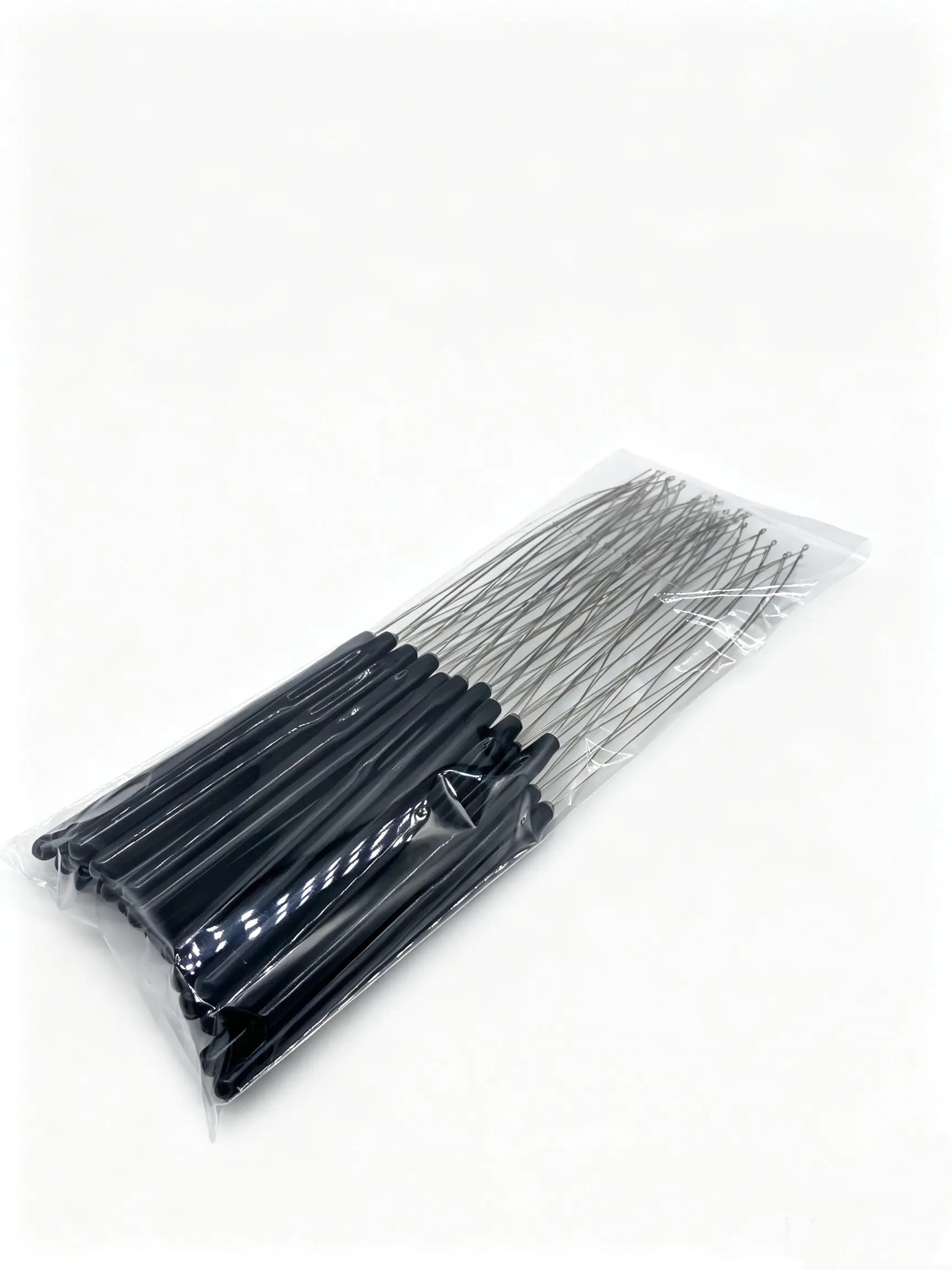 40 Pieces Plastic Handle Loop Threaders, Micro Link Hair Extension Tools, Crochet Hook Supplies for Wig Making