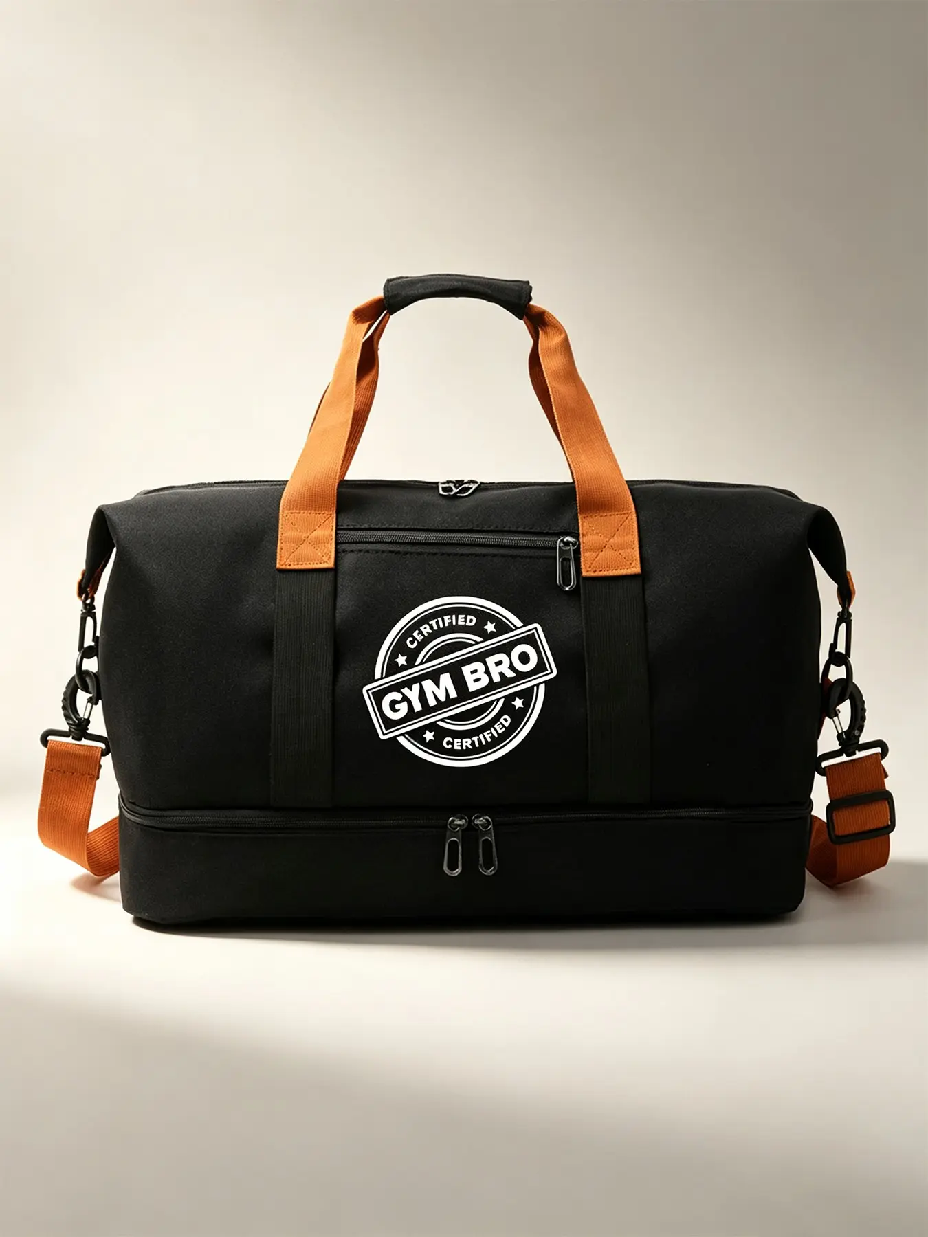 Gym Print Duffel Bag, Large Capacity Waterproof Sports Bag, Unisex Travel and Training Bag, Casual All-Season Weekender Backpack