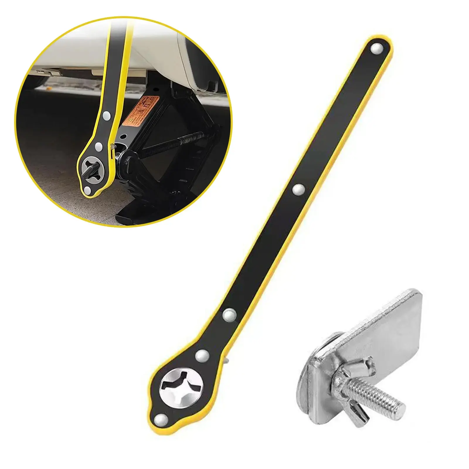 Jack Ratchet Wrench - Scissor Jack Lug Wrench,Lift Speed Handle Tool Auto Jack Ratchet Wrench Car Jack Lug Wrench for Travel Motorcycle.